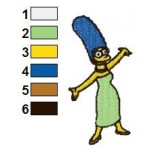 Mothers Marge Simpson Embroidery Design 02